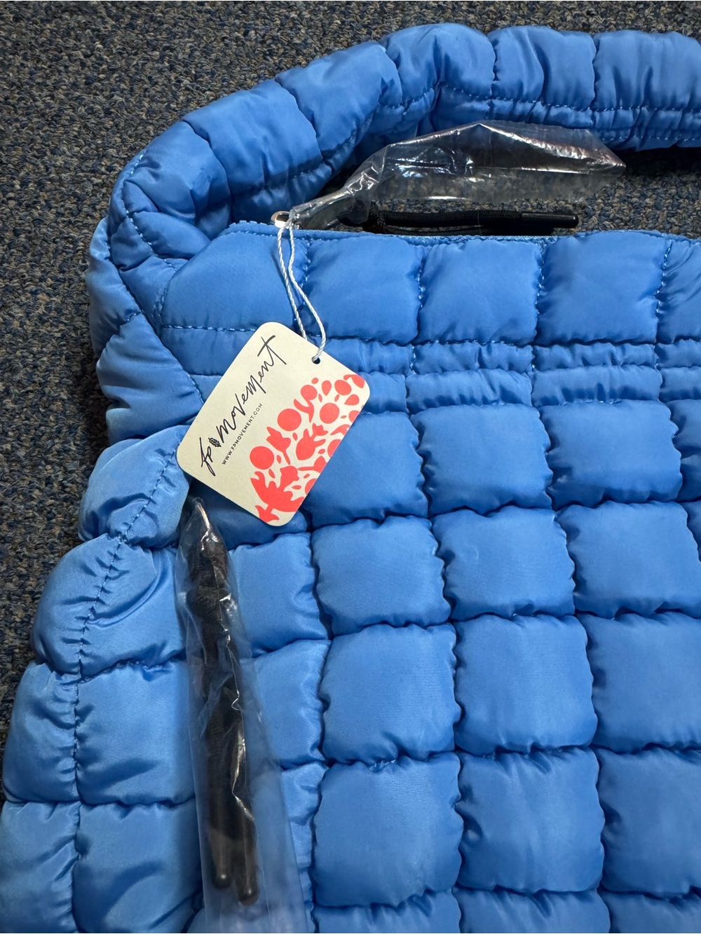 Free People Quilted Carryall bag - Denim Blue - Picture 8 of 10